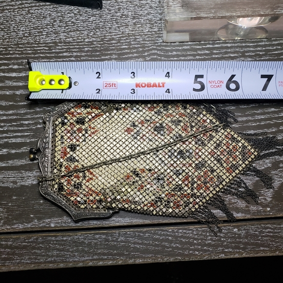 1920s Mandalian MFG Co Deco Metal Mesh Chain Handle Purse - Picture 3 of 4